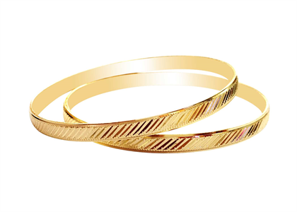 Gold Plated | Diamond Cut Bangles